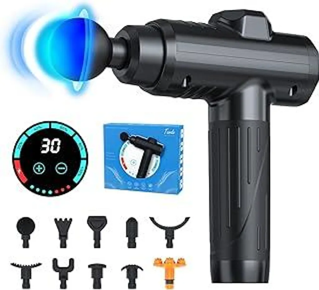 Pistola Massaggiante Professionale Offerta 10 Testine 30 Velocità