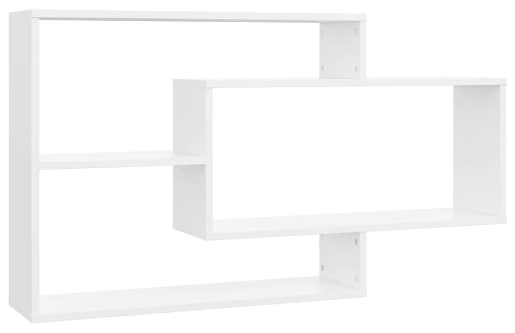 vidaXL Wandregale Weiß 104x20x58,5 cm Holzwerkstoff Produktbild 