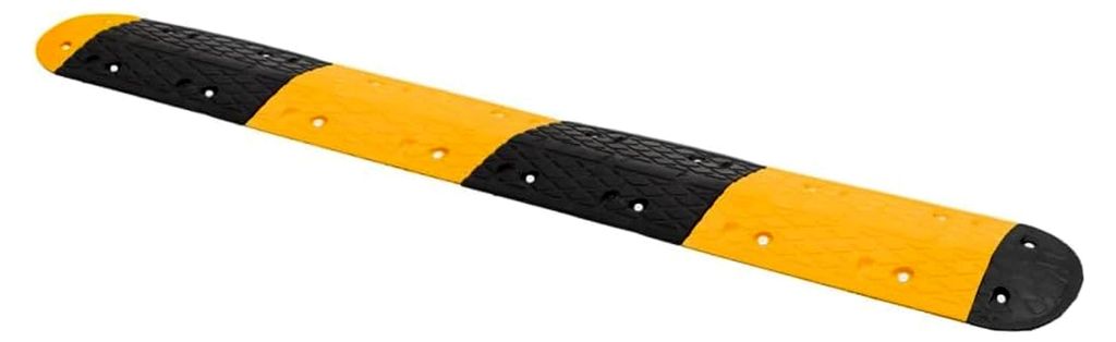 Bodenschwelle, Rutschfeste Fahrbahnschwelle, Temposchwelle mit hoher Sichtbarkeit, Gelb Schwarz Gummi