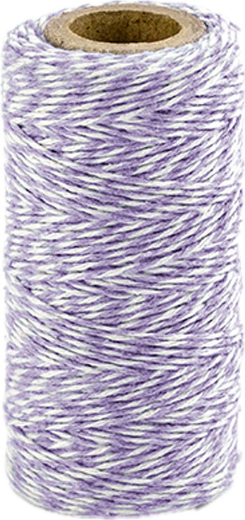 50m Bäckergarn / Bakers Twine, flieder weiß