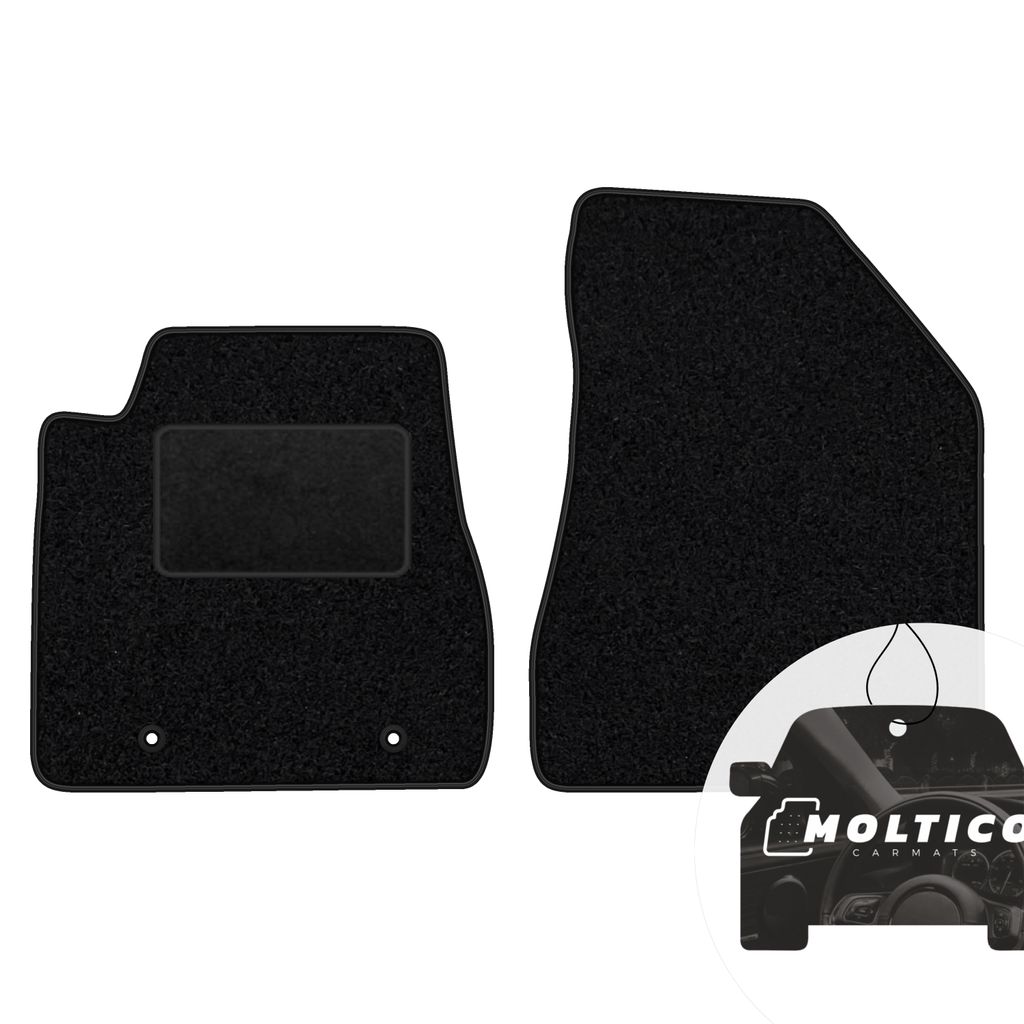 Auto-Teppich Velours, Universal-Fußmatten-Set 4-teilig schwarz
