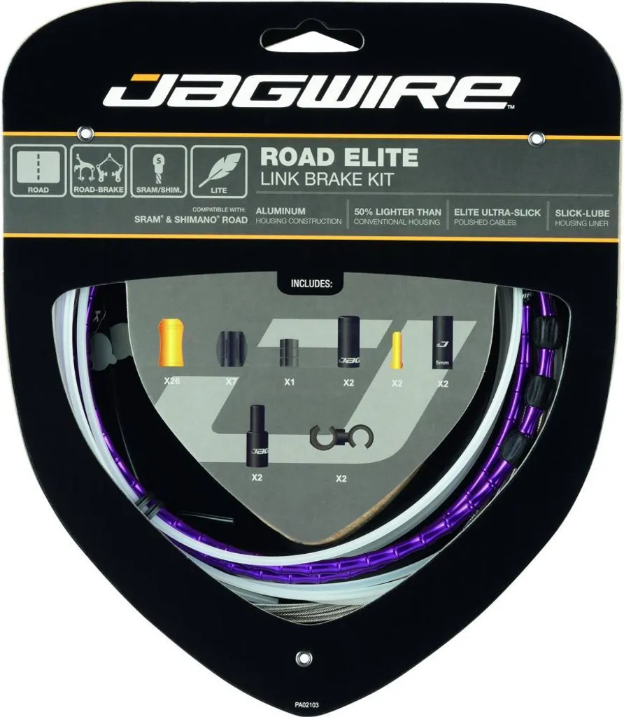 Kit câble de frein Jagwire étanche en maillons alu anti-compression