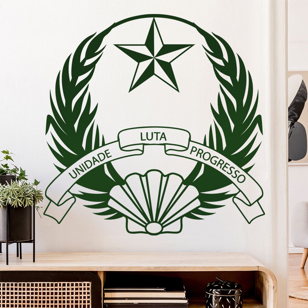 Guinea-Bissau Wappen Wandtattoo Wandaufkleber Wall Sticker - Dekoration, Küche, Wohnzimmer, Schlafzimmer, Badezimmer