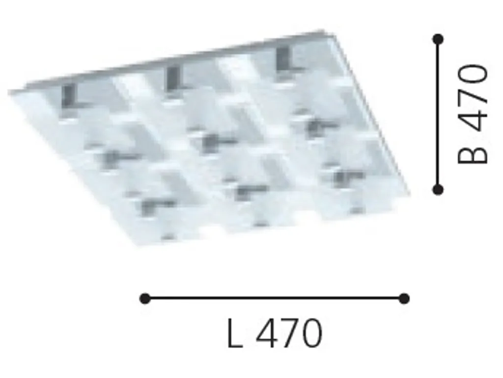 Eglo Vicaro Lampada LED Parete/Soffitto Cromo e Vetro Satinato 90628 - 5
