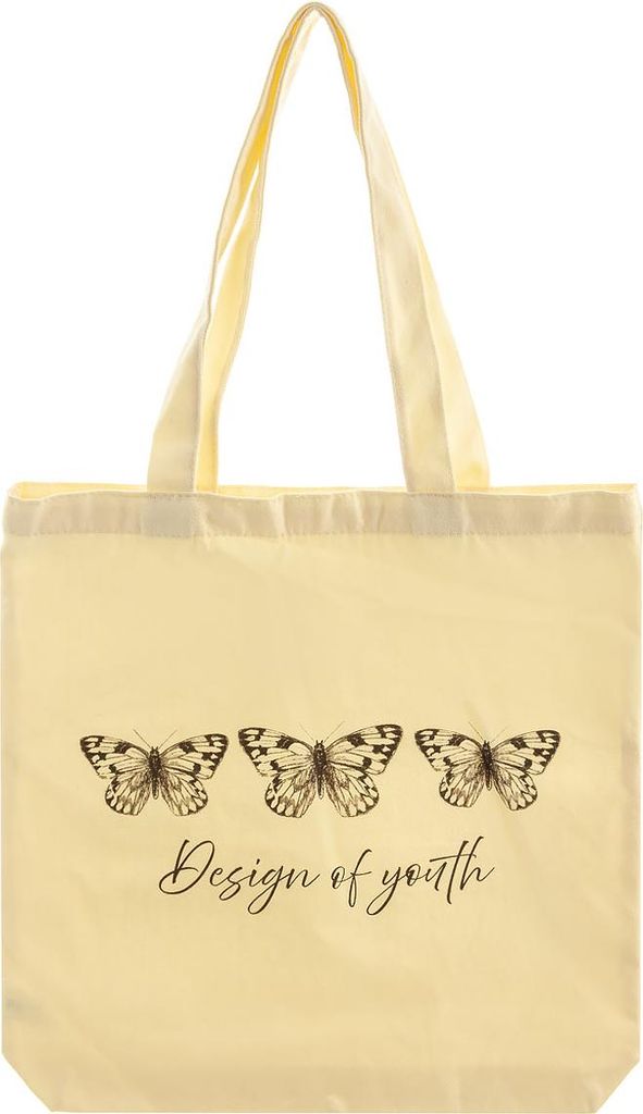 Prato CS01 Canvas Umhängetasche Einkaufsbeutel Tragetasche bedruckt butterflies