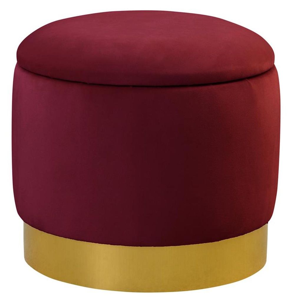 Pouf Fußhocker Rund Sitz Hocker Polsterhocker Sitzhocker Rund Truhen Sitz Neu