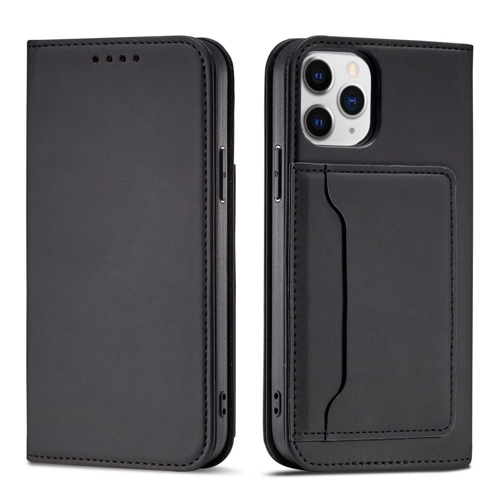 Magnetische Kartenhülle für iPhone 12 Pro - Schwarzes Etui Produktbild 