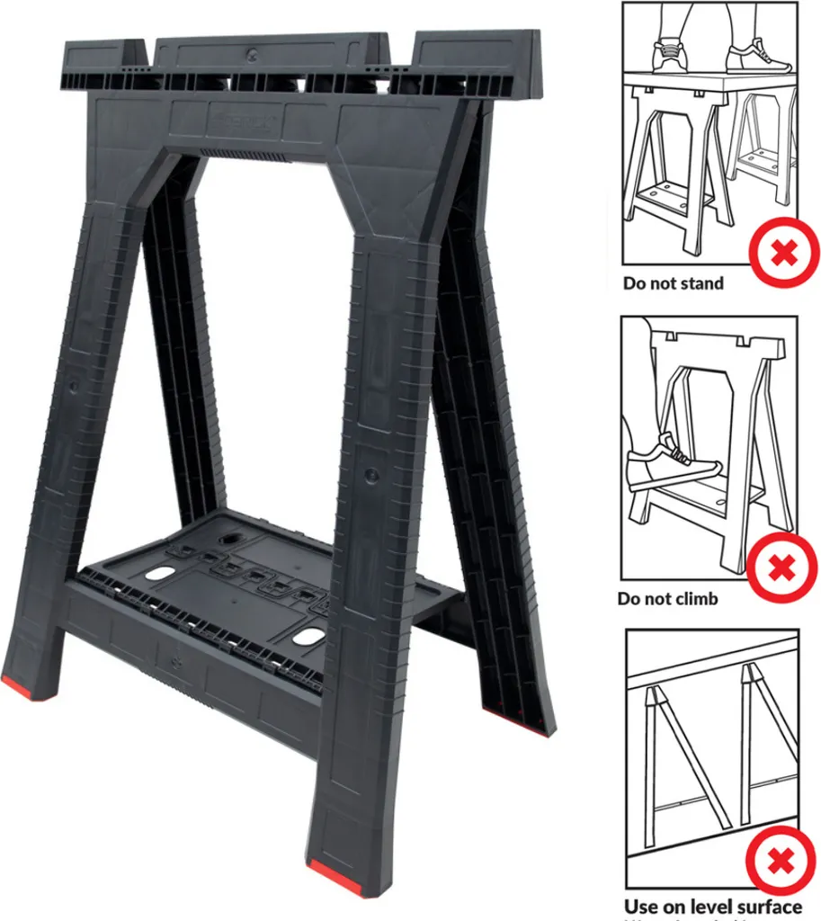Tréteaux de chantier multifonctions QBRICK pour établi et support de sciage - 10