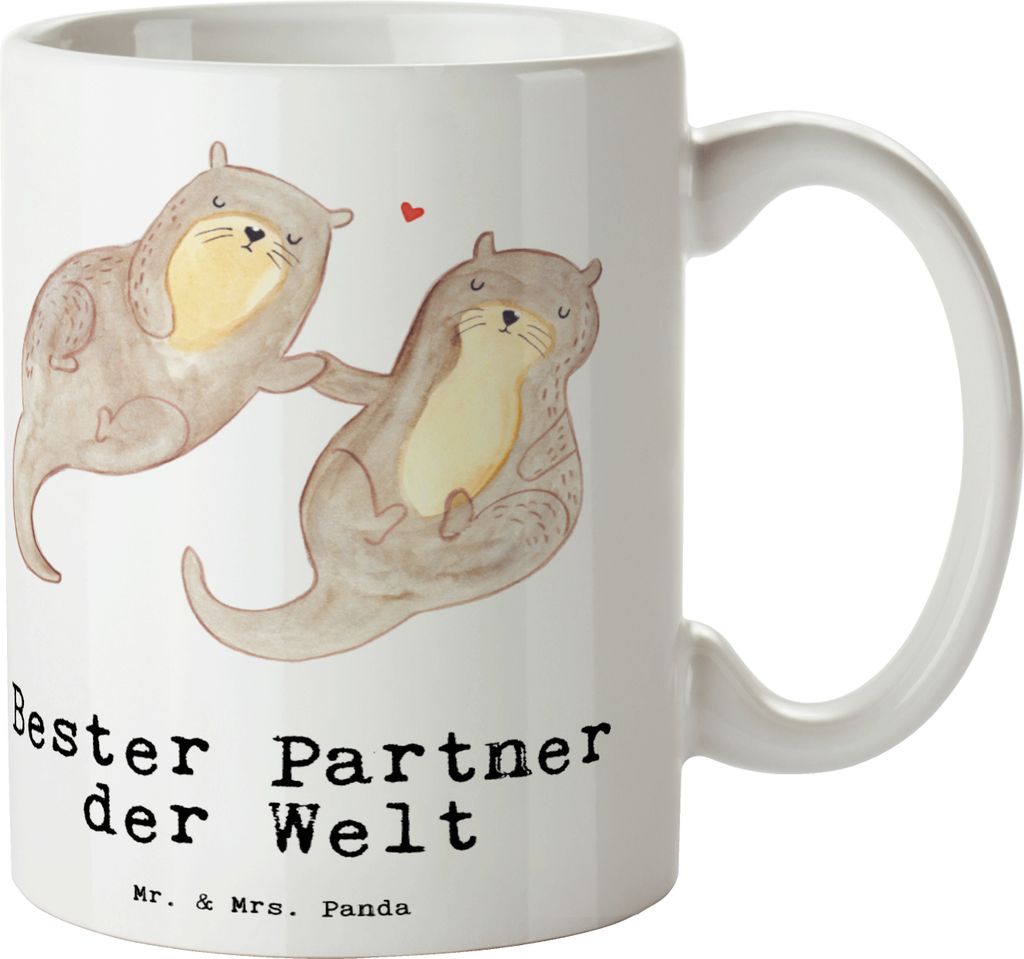 Mr. & Mrs. Panda Becher Otter Bester Partner der Welt - Produktbild 