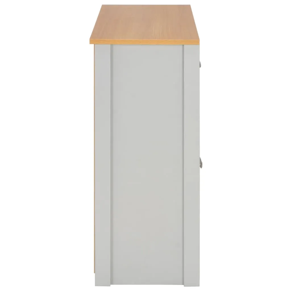 Buffet de Salon Gris 112 cm Idéal pour Ranger la Vaisselle et Linge
