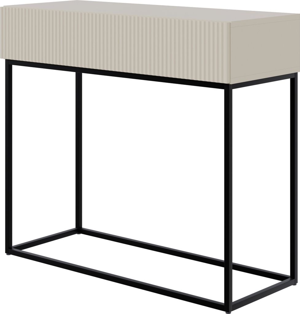 Selsey Veldio - Tavolo consolle con cassetto, grigio beige Immagine del prodotto 