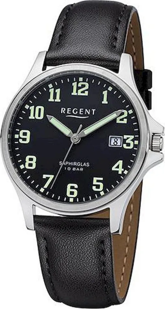 Montre Analogique Homme Regent F-1259 Cadran Blanc et Chiffres Arabes