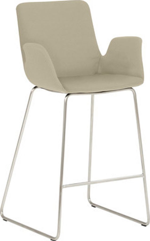 Barstuhl Mayer Sitzmöbel 1222 53 x 49 x 95 cm Edelstahl/taupe 1222_K4_30484