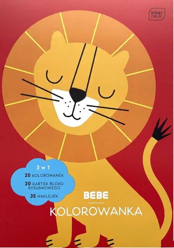 Malbuch mit Aufklebern, A4/40 Stück, Bebe Kids – INTERDRUK
