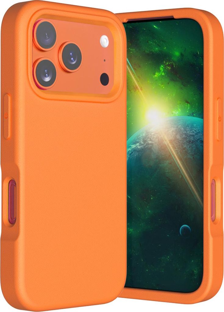 Weiche EVA Handyhülle für iPhone 17 Pro Max, Stoßfeste Schutzhülle, Leichte Anti-Fall Hülle Orange