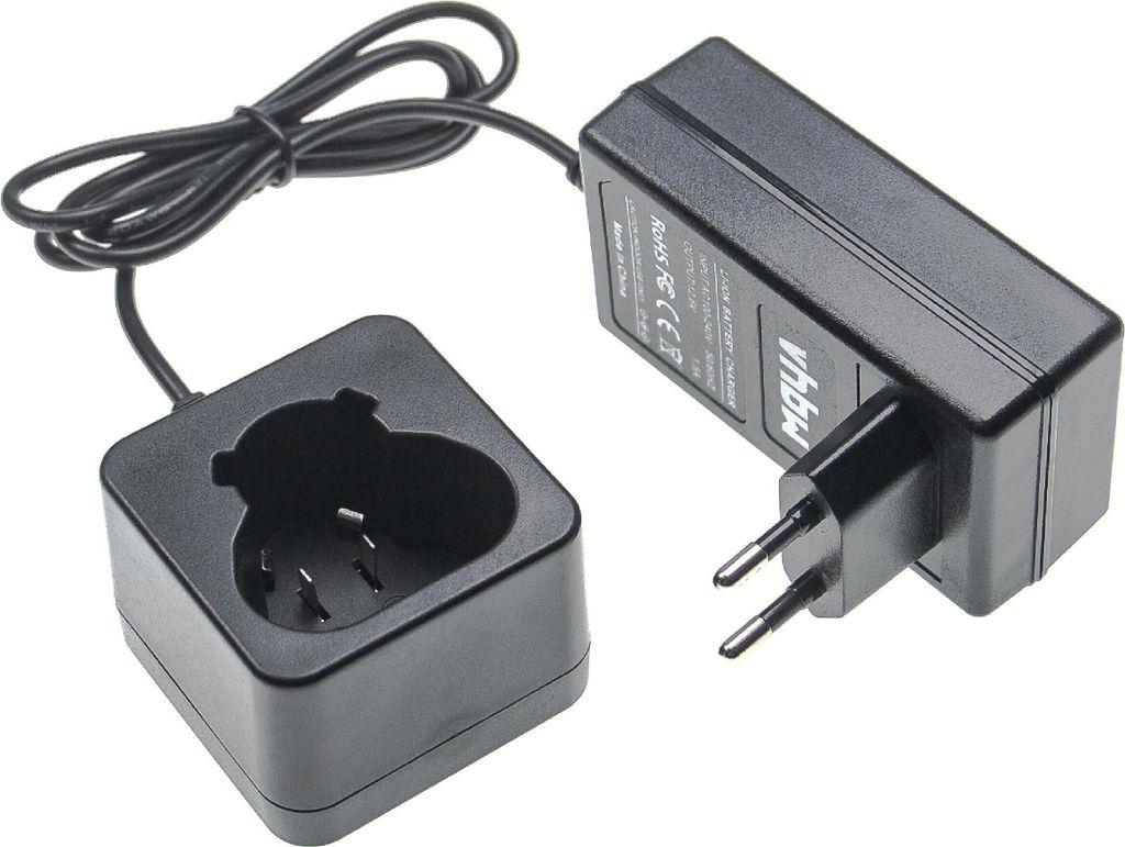 vhbw Ladegerät kompatibel mit Worx WX125.7, WX283, WX125.M, WX125.5, WX125.6, WX125.3 D-Lite, WX126, WX125.4, WX128.2 Werkzeug Li-Ion-Akkus, 12,6 V