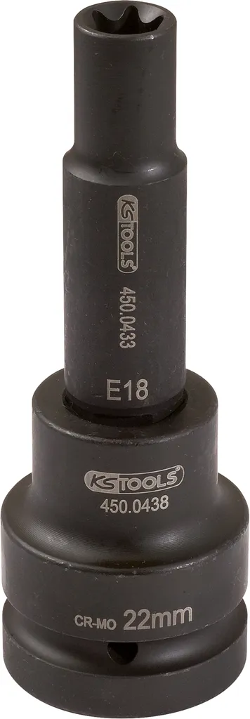 KS TOOLS Douille TX-E 3/4" longue E18 450.0451 pour vissage intensif