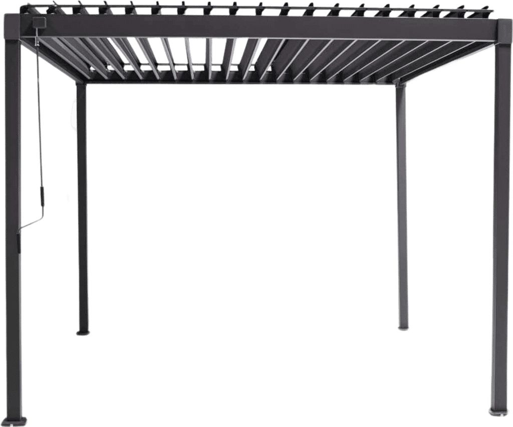 MIRADOR Pergola 80 Solid 3x3 m Stahl Anthrazit verstellbares Lamellendach