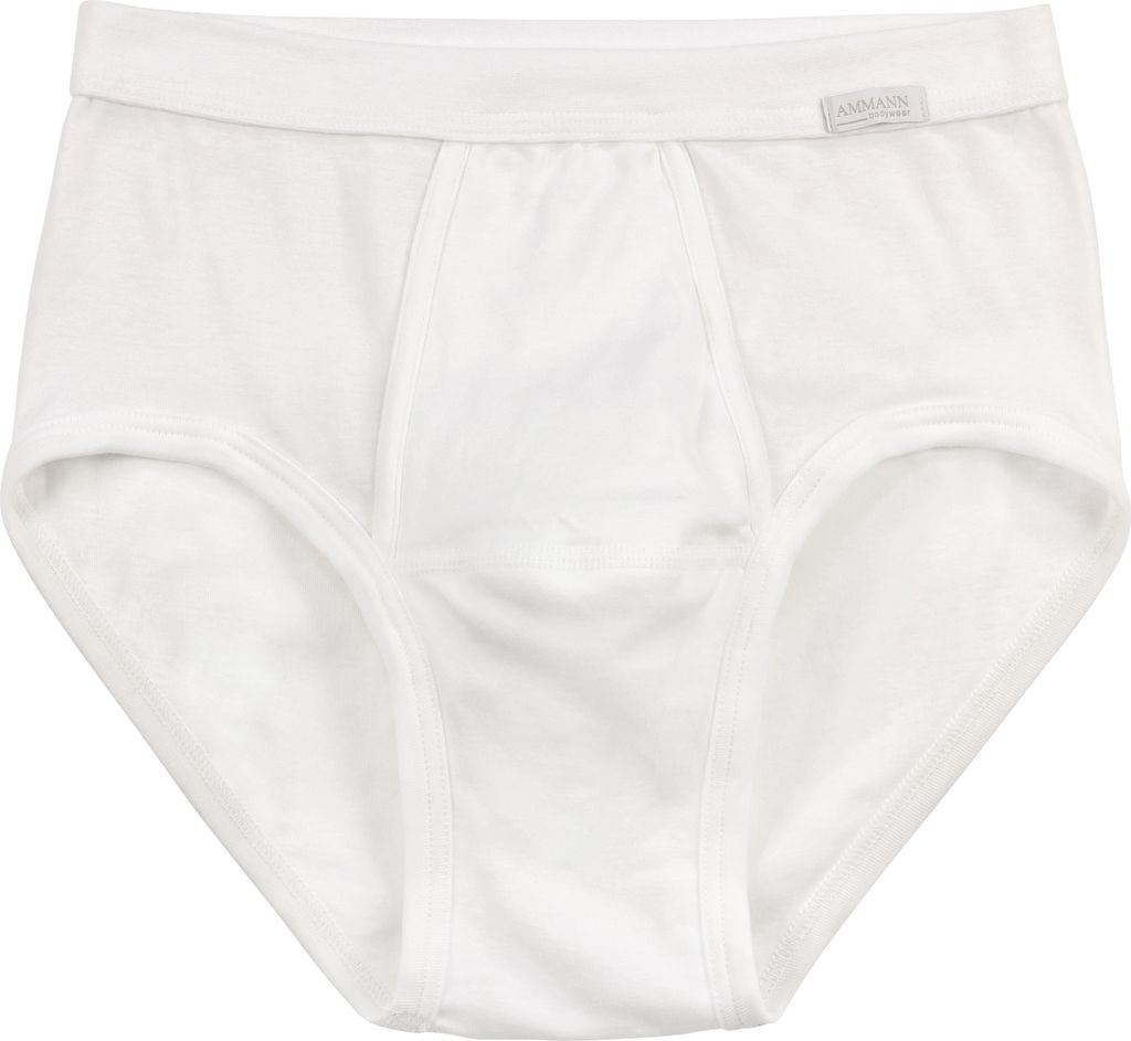 AMMANN Slip mit Eingriff Feinripp Unterhose – Größe 9 weiß Produktbild 