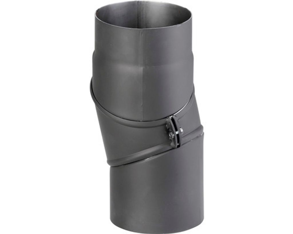 Bogen HS.EX 090/130/1,5 mm, verstellbarer Winkel, Rauchrohr, Rauchrohrbogen zum Verbinden von Rauchrohren