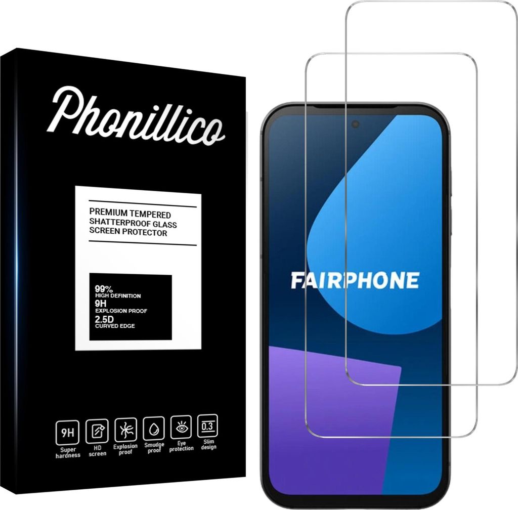 Vetro temperato per Fairphone 5 [2 pezzi] Pellicola Immagine del prodotto 