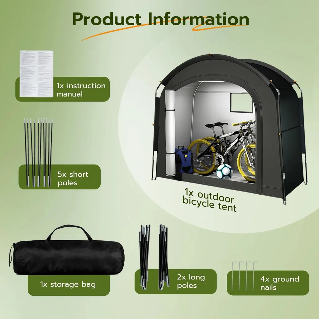 Tente vélo imperméable Oxford 600D avec intérieur Mylar isolant - 2