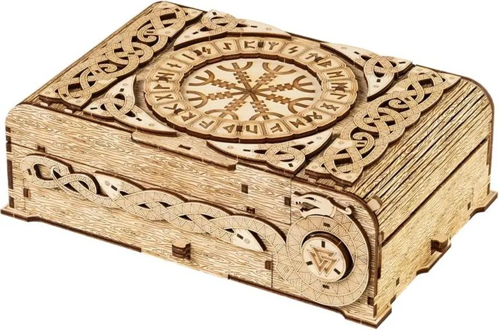 Puzzle 3D Coffre Nordique WT en Bois de 202 Pièces pour Adultes