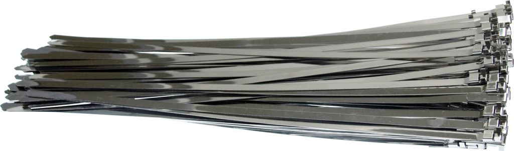 100 x Vorgefertigte Edelstahl 304SS Schlauchbandschellen Kabelbinder Länge 740mm