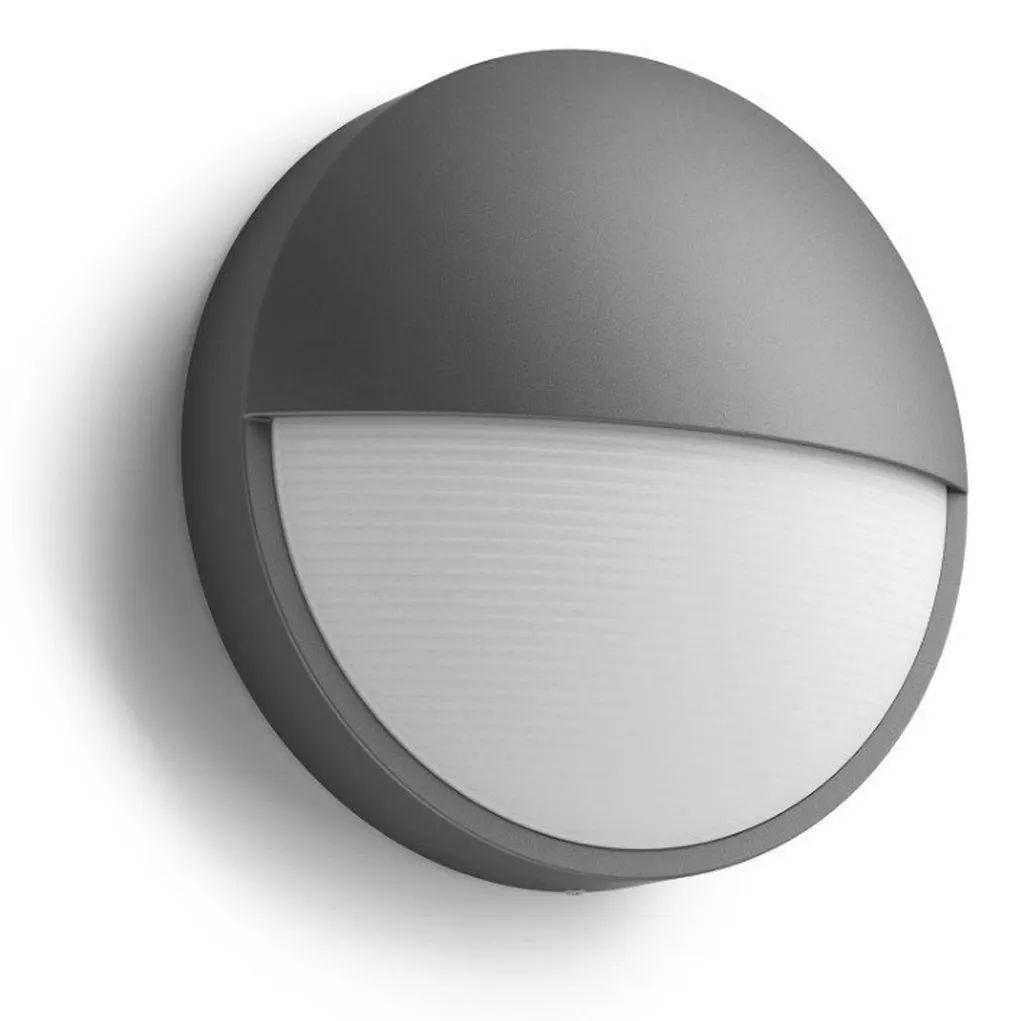 Applique murale LED extérieure ronde Philips Capricorne Anthracite