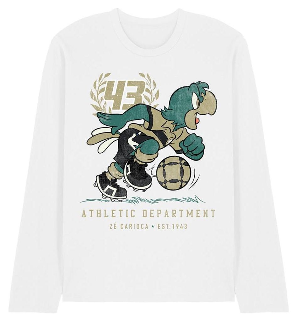 Disney - "Ze 43" T-Shirt für Herren/Damen Uni, Langärmlig TV34597 (S) (Weiß)