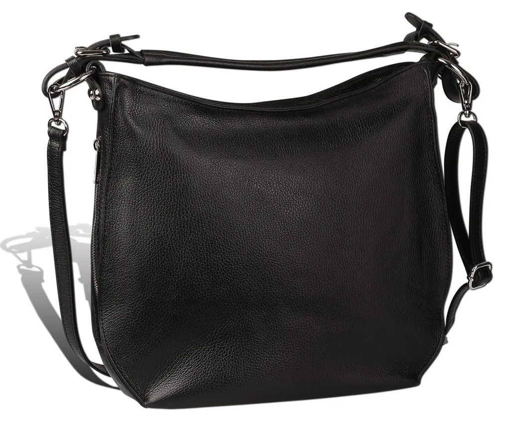 Sac à bandoulière noir Toscanto spacieux pour ne plus manquer de place