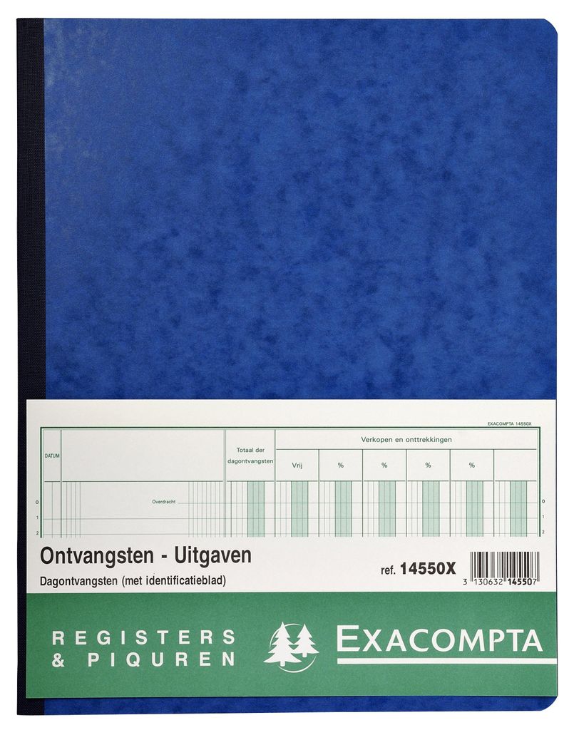 Exacompta - Register Piqure Tagesbelege 320x250mm 80 Blatt sortiert