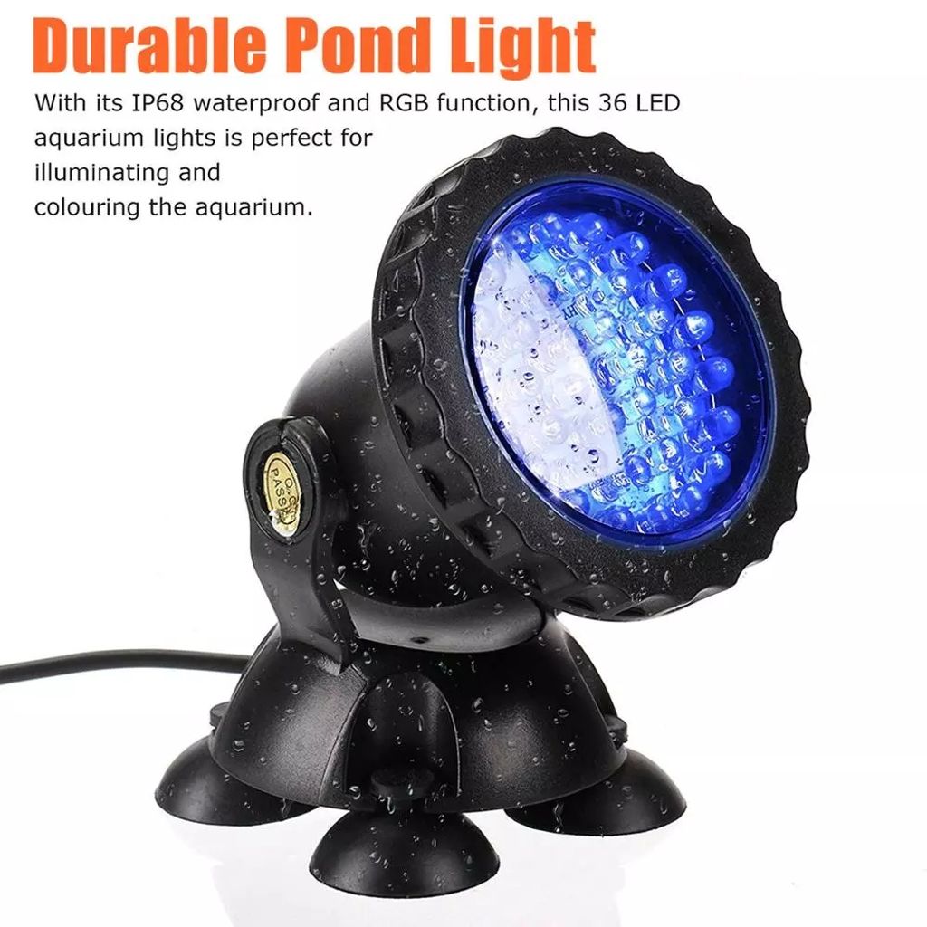 4 Stk LED RGB Unterwasser Tauch Spot Licht Beleuchtung Lampe Aquarium Teich Lamp 