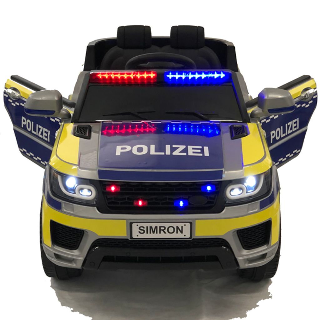 12V7AH Akku,2 Motoren Elektro Auto "Polizei Design" 2,4Ghz F Kinderfahrzeug 