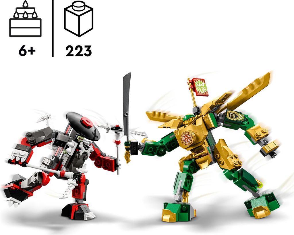 LEGO 71781 NINJAGO Lloyds Mech-Duell EVO, 2 Action-Figuren Produktbild 3