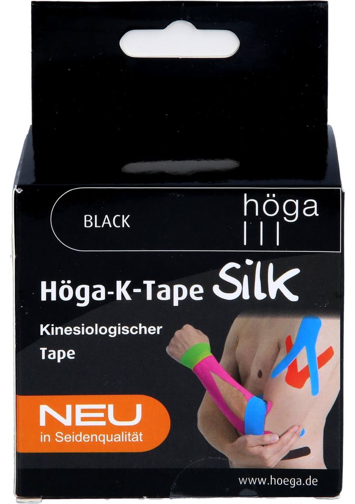 Höga-K-Tape Silk 5cmx5m black KinesiologischerTape, 1 St. Produktbild 