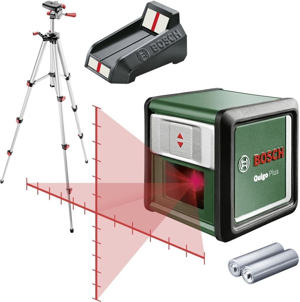 Bosch Quigo Plus Kreuzlinienlaser mit Stativ Produktbild 