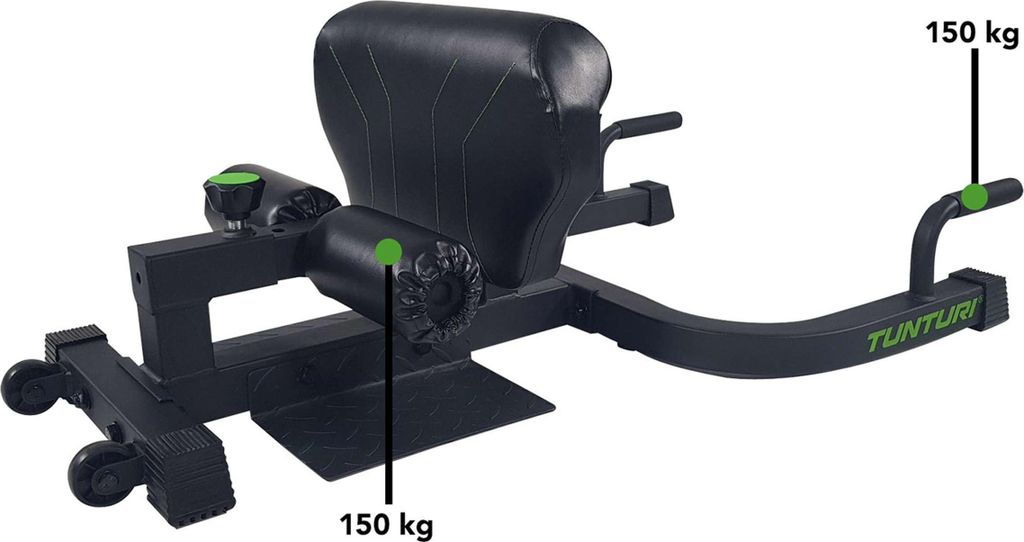 Tunturi Squat Station, WT20 Sissy, Kniebeugen, Sit ups, Liegestützen, mit Wadenkissen, Beinrolle und Dipgriffe, zusammenklappbar