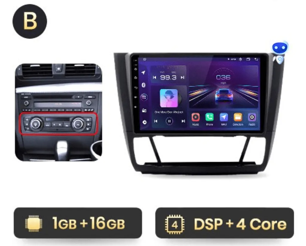 Junsun Autoradio Android BMW Série 1 E81 E82 E87 E88 avec Navigation GPS - 2