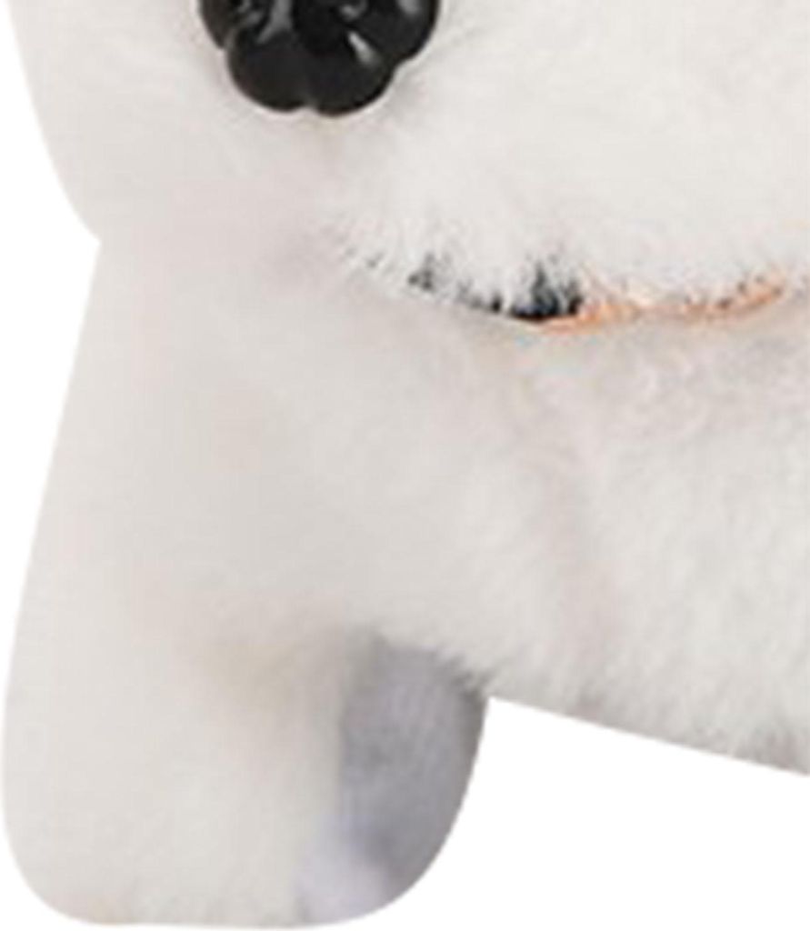 Simulation Plüsch Elektrischer Welpe Batteriebetriebener gehender wedelnder Schwanz bellender Hund Bichon Frise (17 x 10,5 x 13,5 cm)