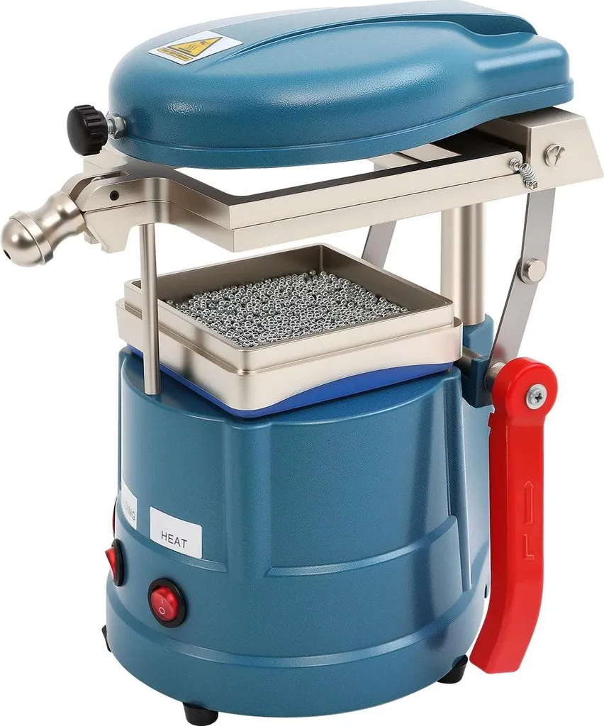 Appareil de thermoformage dentaire 1000W avec billes en acier - Bleu
