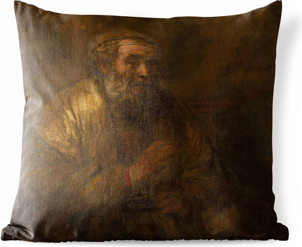 MuchoWow Outdoor Kissen - Homer - Rembrandt van Rijn - 60x60 cm - Wetterfest - Lounge Kissen - Dekoration - Schlaf Kissen