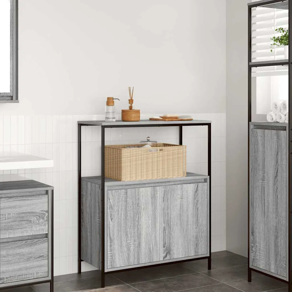 Mobile Bagno Design Grigio Sonoma 76,5 cm | Eleganza Materica - 2
