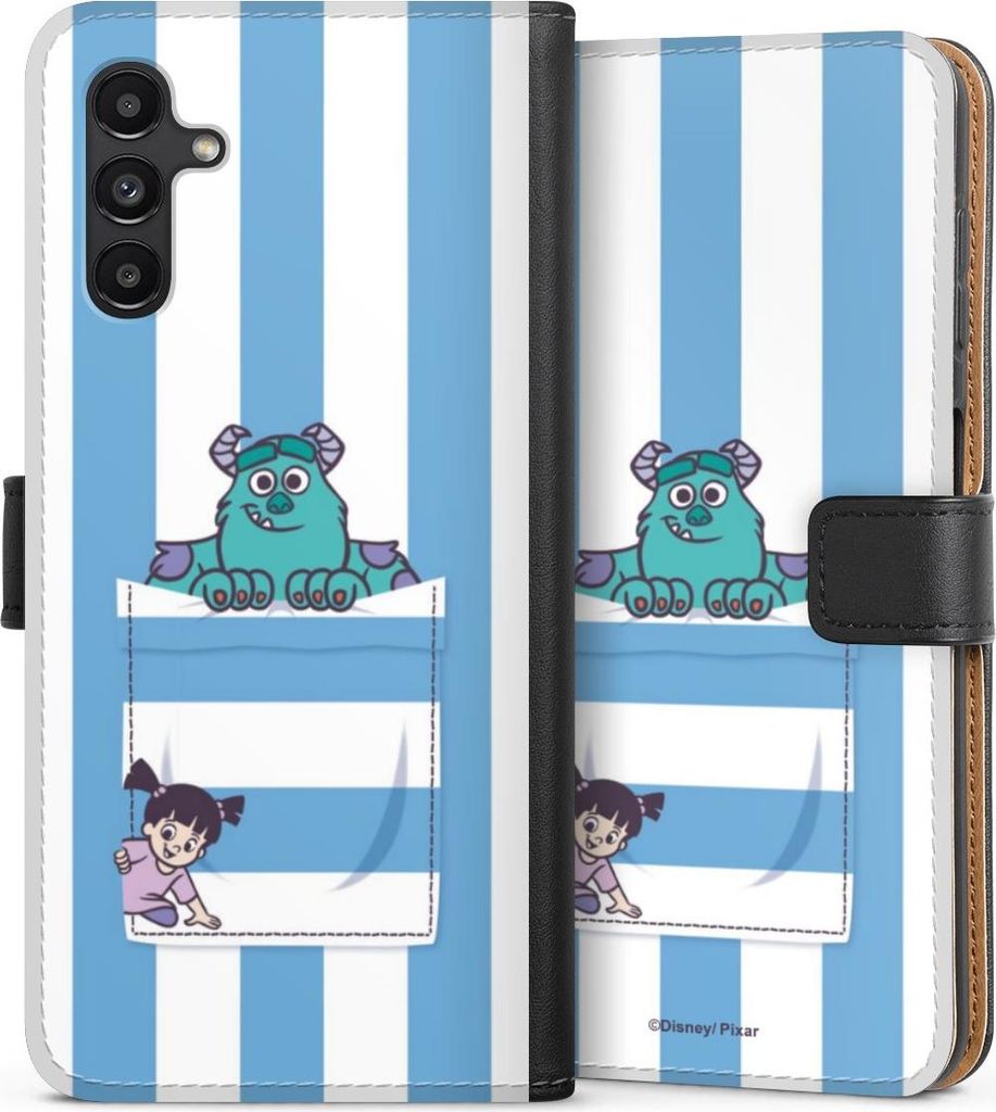 DeinDesign Klapphülle für Samsung Galaxy A13 5G Handytasche Lederhülle Tasche Disney Pixar Fanartikel Die Monster AG
