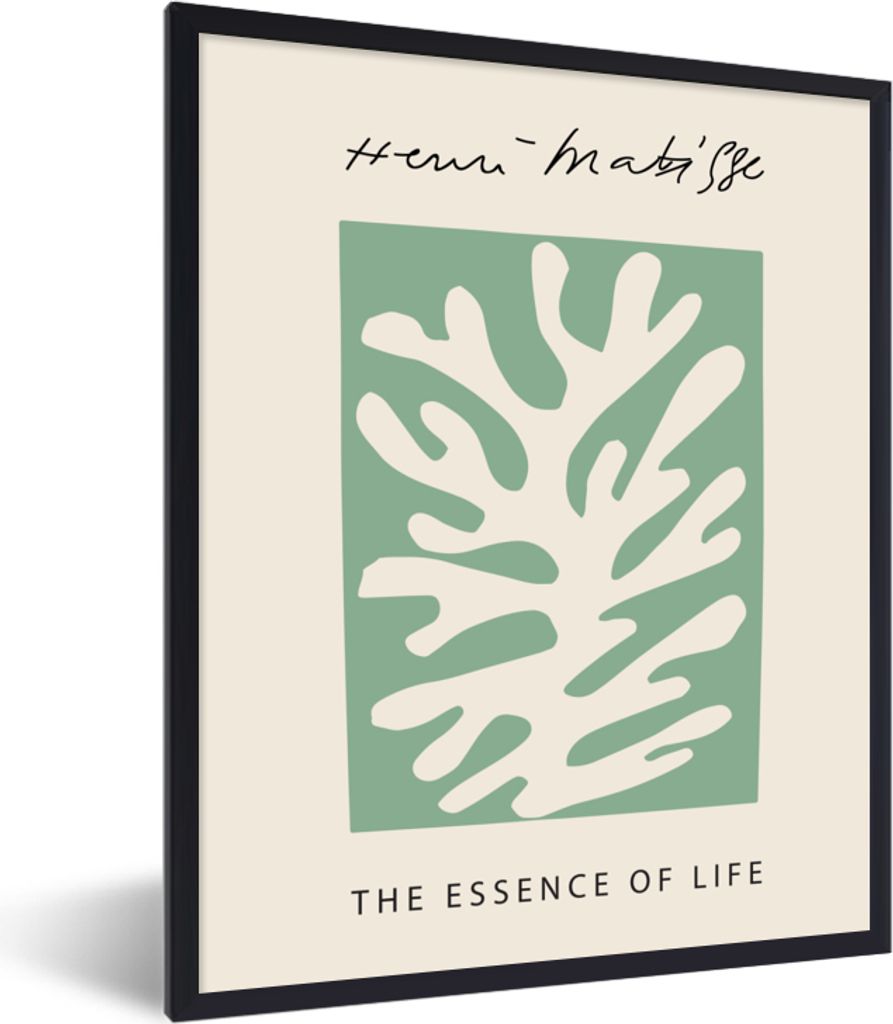 MuchoWow Gerahmtes Poster Kunst - Natur - Formen - Abstrakt - Henri Matisse 30x40 cm - Poster mit Schwarzem Bilderrahmen Wandposter Rahmen Foto B...