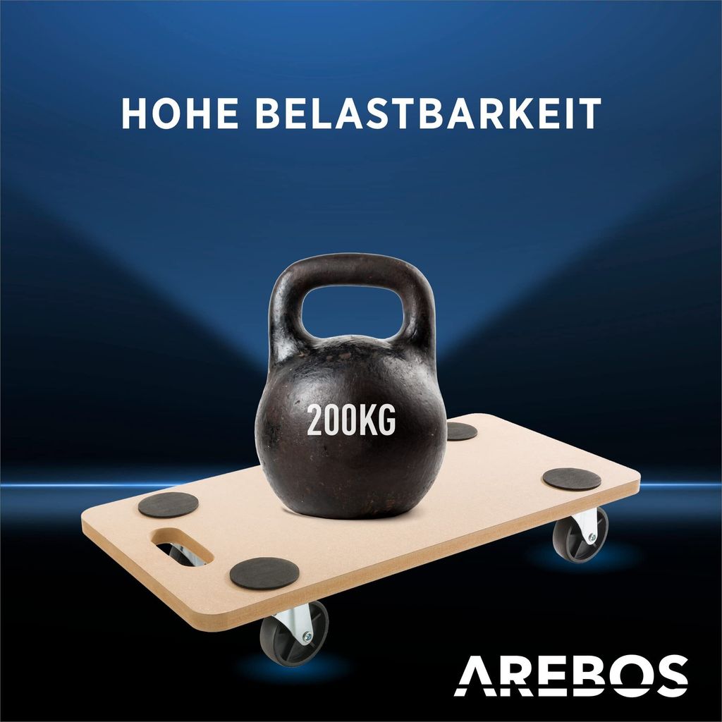 Arebos pojazdná doska | 2 kusy | nosnosť do 200 kg | Obrázok produktu 11