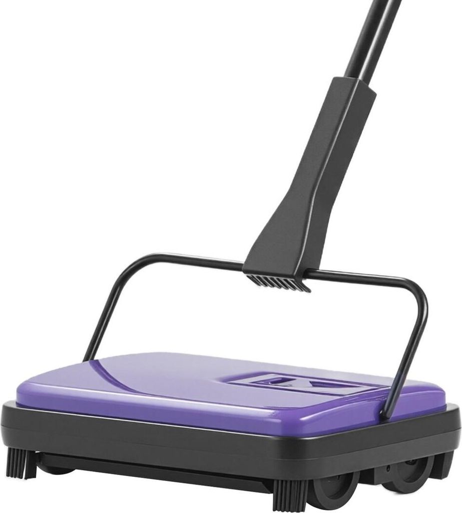 Carpet Floor Sweeper Manual 170mm Width Sweeping Paths Purple