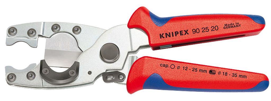 KNIPEX 90 10 185 Rohrschneider für Mehrschicht- und Pneumatikschläuche aus zähem