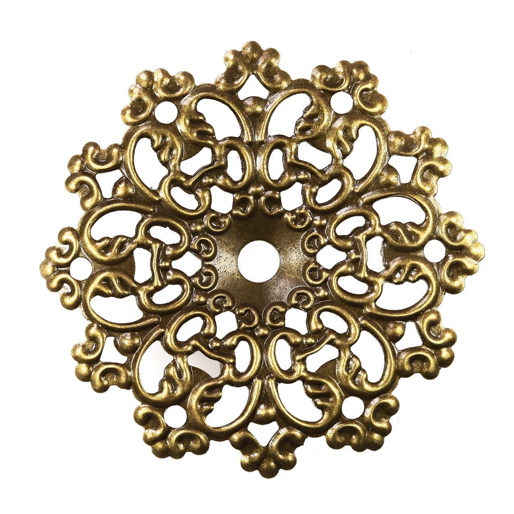 Verzierungen Blatt 6,6 x 3,3 cm bronzefarben 30 Deko-Ornamente 