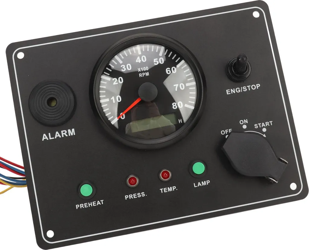 Panneau compte-tours de bateau 0-8000 tr/min 210x160mm pour yacht